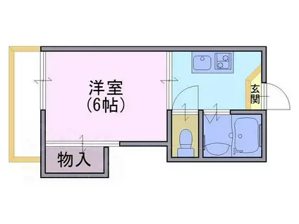 タウニィ樋口(1K/2階)の間取り写真