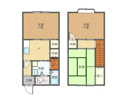 ファミリーハイツ(3DK/1階)の間取り写真