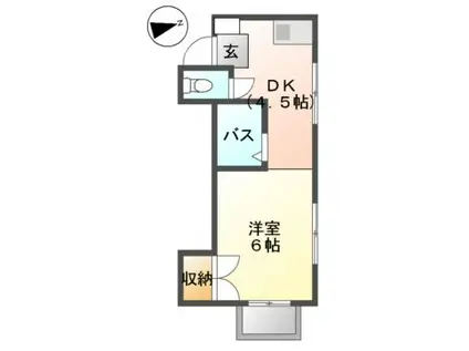 メゾン・ド・雅(1DK/1階)の間取り写真