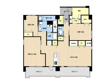 SOPLA BLISA(3LDK/9階)の間取り写真