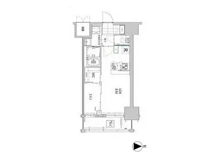 ハーモニーレジデンス名古屋 イースト(1LDK/7階)の間取り写真