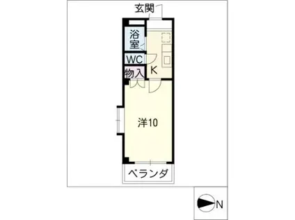アメニティ鎌倉台(1K/3階)の間取り写真