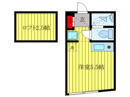 メイリリー東十条(ワンルーム/1階)の間取り写真