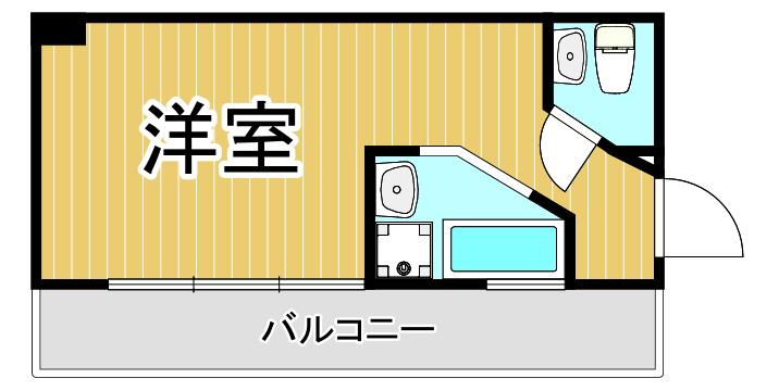 ビクトリアコート夙川(1LDK/6階)の間取り写真