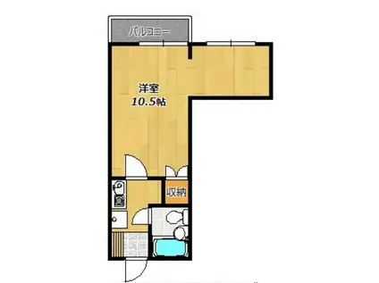 サンシャイン魚住(1K/1階)の間取り写真