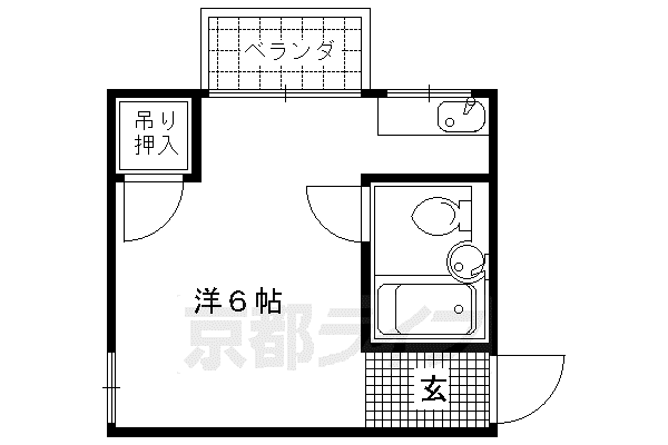 プチハウス平野(ワンルーム/1階)の間取り写真