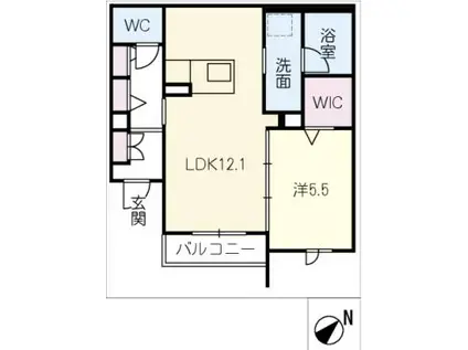 マ メゾン キュブス(1LDK/1階)の間取り写真