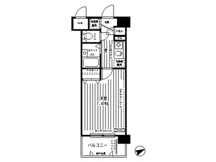 プルミエール梶ヶ谷(1K/5階)の間取り写真