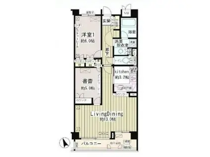 パークレジデンス戸越公園(2LDK/3階)の間取り写真