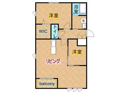 エコライフ長鶴(1SLDK/2階)の間取り写真