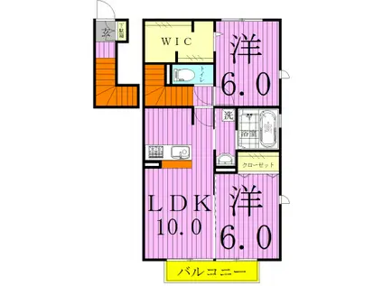 STRAHLシュトラール(2LDK/2階)の間取り写真