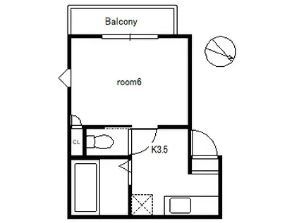 第三早川コーポ(1K/2階)の間取り写真
