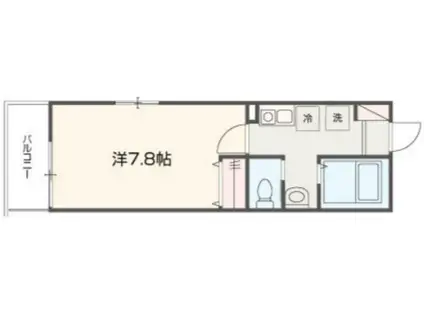 メルディア東村山(1K/3階)の間取り写真