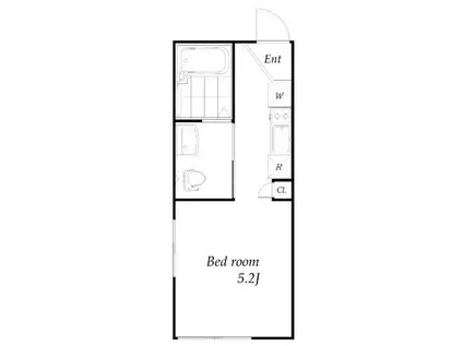 GARDEN COURT上大岡A号棟(ワンルーム/1階)の間取り写真