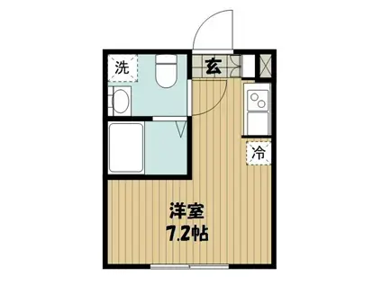プレミアハイツ清瀬(ワンルーム/2階)の間取り写真