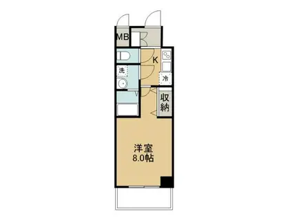 SーRESIDENCE四日市市堀木AMANTEキャン(1K/10階)の間取り写真