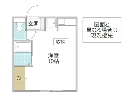 エミネントハイツ(ワンルーム/1階)の間取り写真