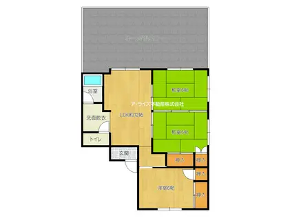 原ビル(3LDK/3階)の間取り写真