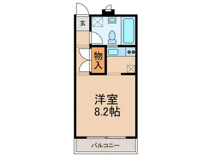 CASA YOZO(1K/1階)の間取り写真