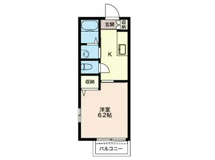 セントラルパイン I(1K/1階)の間取り写真