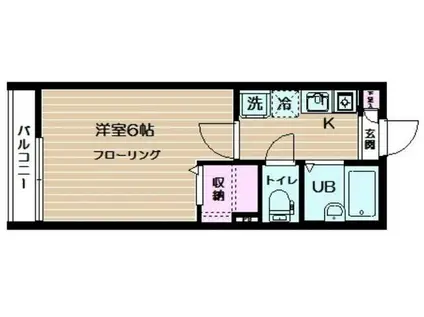フェリーチェ阿佐ヶ谷V(1K/2階)の間取り写真