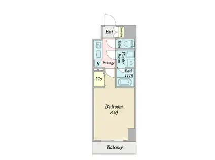 ALBERO(1K/2階)の間取り写真