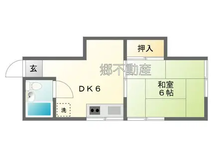 菅原荘(1DK/1階)の間取り写真