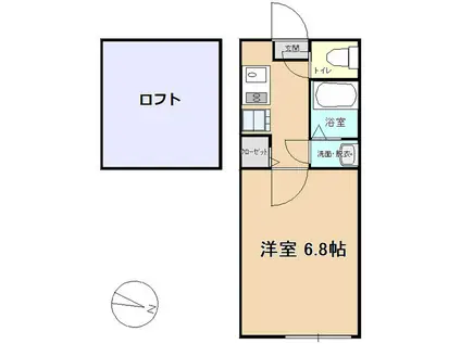 エスカリエ(1K/2階)の間取り写真