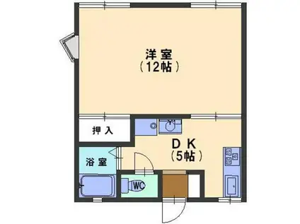 モンメゾンラフィーネ(1DK/1階)の間取り写真