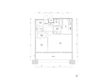 エンクレスト博多駅南GRACE(2K/13階)の間取り写真