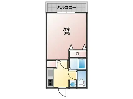 西日本井尻ビル(1K/3階)の間取り写真