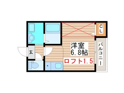 ラ・プチット・メゾン(ワンルーム/2階)の間取り写真