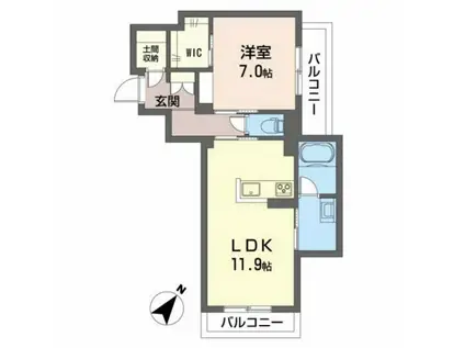 ビラ・メゾン(1LDK/3階)の間取り写真