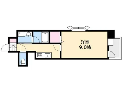 メルシー博丈(1K/7階)の間取り写真