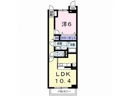 サンリット・24(1LDK/2階)の間取り写真