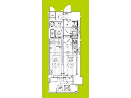 エステムコート難波ウエスト-SIDEIXレデント(1DK/4階)の間取り写真