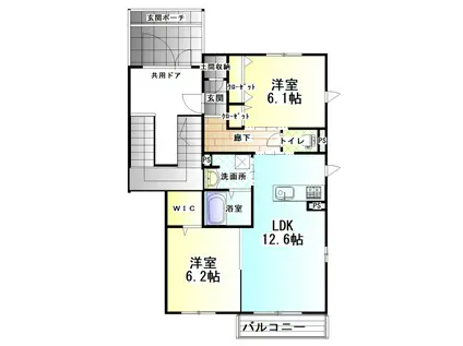 SHA MAISON K2(2LDK/1階)の間取り写真