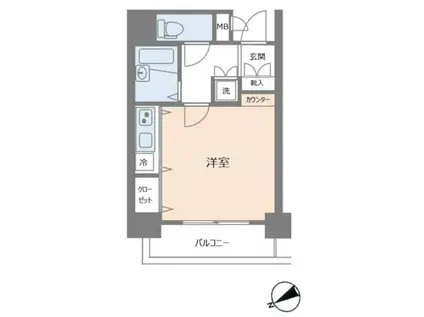 VERONA空港西LUSSO(1K/5階)の間取り写真