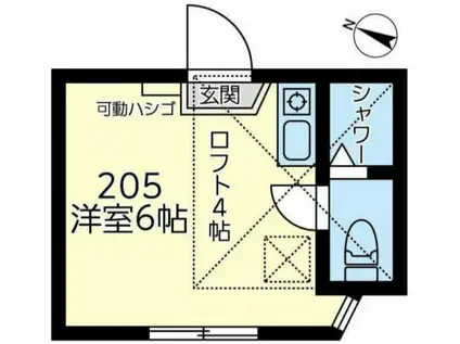ユナイト阪東橋ジャクソンビル(ワンルーム/2階)の間取り写真