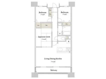 MFビル(3LDK/5階)の間取り写真