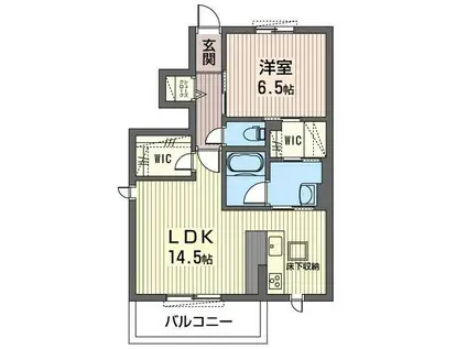 ベール・グリシーナ(1LDK/1階)の間取り写真