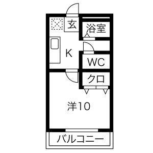 エクセル二村台(1K/4階)の間取り写真