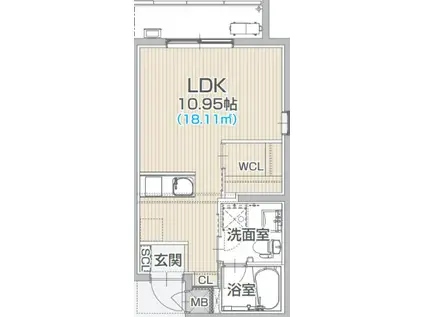 アヴァンセ桜山(ワンルーム/4階)の間取り写真