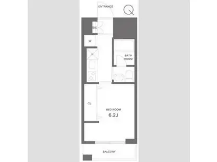 ガーデン板橋氷川町(1K/1階)の間取り写真