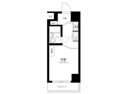 スカイコート蒲田第2(ワンルーム/3階)の間取り写真