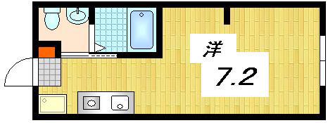 シーモ南観音(ワンルーム/1階)の間取り写真