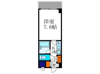 エルマーナ出町柳(1K/3階)の間取り写真
