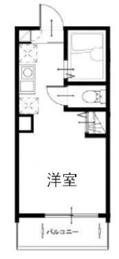 メルディア津田沼(ワンルーム/3階)の間取り写真
