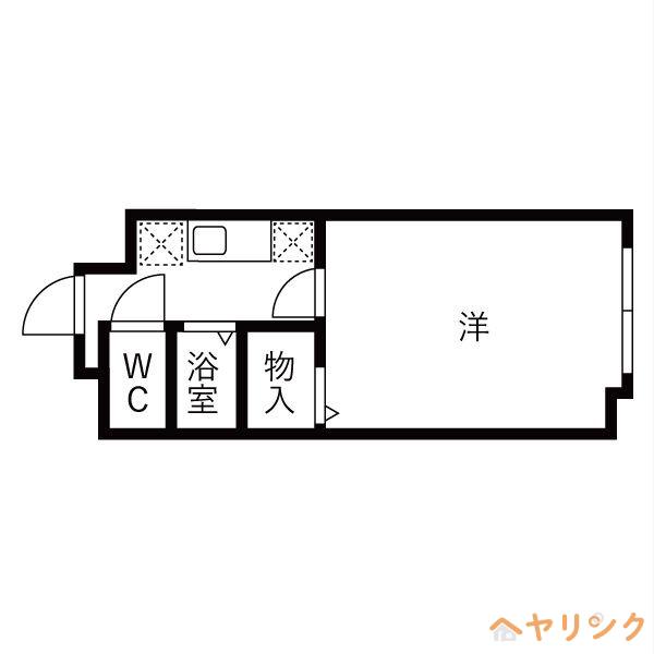 メイトーシェスタ(1K/1階)の間取り写真