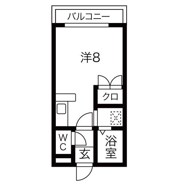 アネックス瑞穂(ワンルーム/6階)の間取り写真